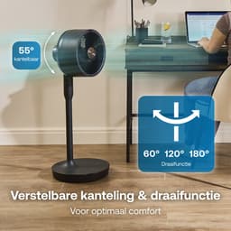 Dimplex DUOCOOL 2-in-1 Smart Draadloze Statiefventilator – Ventilator Staand - Tafelventilator - 45u Accu - 20m Bereik – Fluisterstil (36dB) – Bediening via App & Afstandsbediening — thumbnail 3