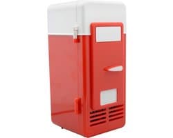 Kleine koelkast - Mini koeler - Dranken koelen - Stille werking - 195 cm hoog - Rood