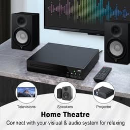 DVD Speler met HDMI - Blu Ray Spelers - Externe DVVD Speler -Zwart - Afstandsbediening — thumbnail 3