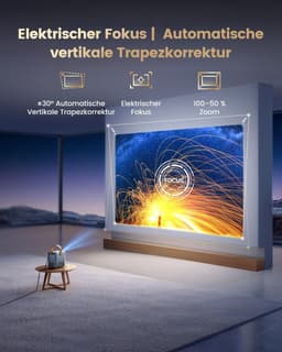 Mini Beamer met WiFi & Bluetooth – Draagbare Projector – Full HD Ondersteuning – Compacte Home Cinema – Voor Films, Gaming & Presentaties — thumbnail 5