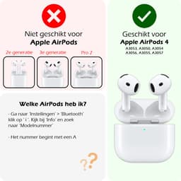 Hoesje - Geschikt voor Apple AirPods 4 - met Clip - Siliconen Hoes - Silicone Case Cover - Zwart — thumbnail 2