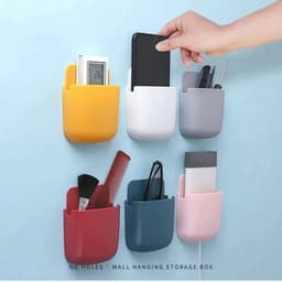 Afstandsbediening Houder - 6 Stuks - Opbergdoos voor wandmontage - Remote Controll Holder - organizer aan de muur - Muurhouder - Telefoonhouder stopcontact - Telefoon wandhouder - ABS - Zelfklevende - wand organizer - 3 x 9 x 11,5 cm — thumbnail 3