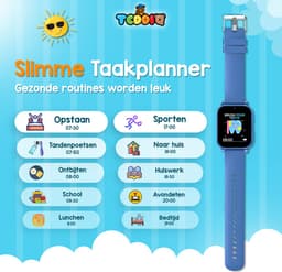 TeddiQ Playwatch - Kinder Smartwatch - Kinderhorloge - Blauw - 31 educatieve games - Smartwatch Kind - HD Scherm — thumbnail 5