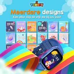 TeddiQ Playwatch - Kinder Smartwatch - Kinderhorloge - Blauw - 31 educatieve games - Smartwatch Kind - HD Scherm — thumbnail 4