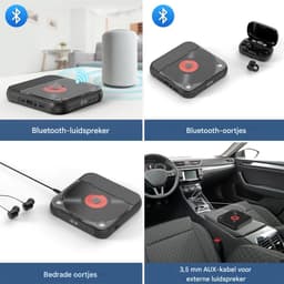 longziming - Draagbare Bluetooth Speler - HiFi Geluid - Draadloze En Bedrade Afspelen - Oplaadbare Batterij - Compact En Lichtgewicht Voor Reizen - Huis - Auto - Zwart — thumbnail 4