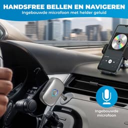 Bluetooth Receiver - Bluetooth 5.4 - Universeel via 3.5MM AUX - Bluetooth Ontvanger - Handsfree Bellen & Muziek - Audio Receiver - Voor Auto - Zilver — thumbnail 3