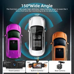 Dashcam met 4 Kanalen 1080P en 720P, 3 Inch IPS Scherm, Nachtzicht en Parkeerbewaking — thumbnail 4