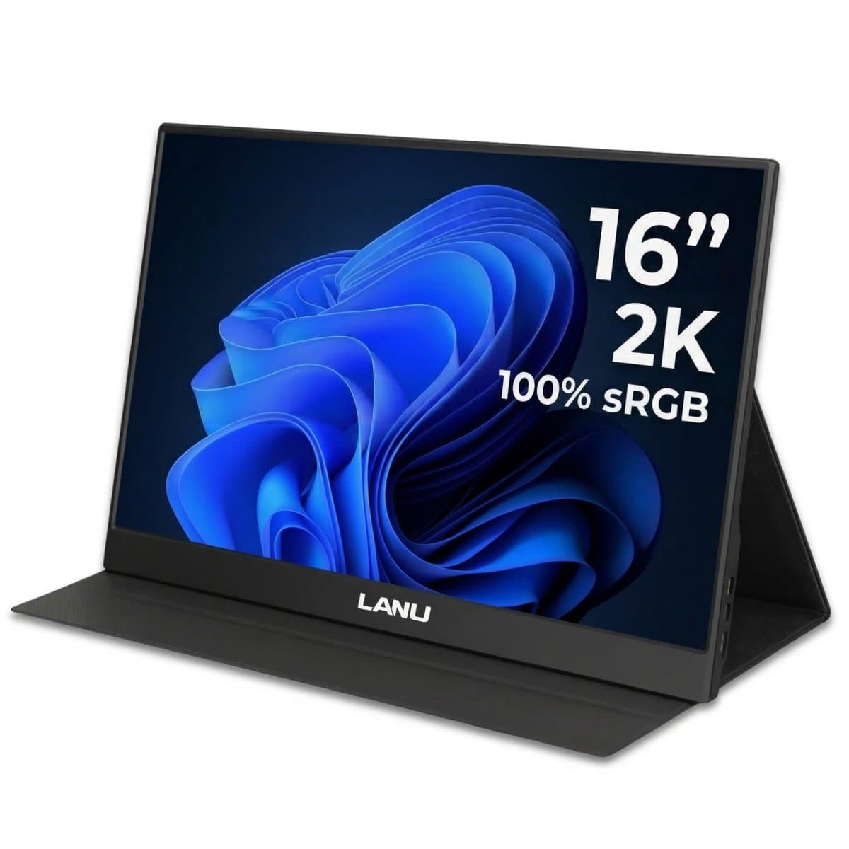 Portable Monitor Flex 15.6" QHD - 100% sRGB Draagbare monitor met USB-C & HDMI - Extra scherm laptop - Plug & Play - Incl. Beschermhoes — afbeelding 1