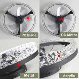 Lichtendirect - Plafondventilator met Verlichting – Zwart – 6 Standen – Dimbaar – App & Afstandsbediening – Ventilator Lamp – Plafondlamp met Ventilator — thumbnail 4