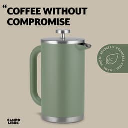 Koffiezetapparaat - Koffiepers - Verse Koffie - Dubbelwandig Geïsoleerd - 1000ml - Groen — thumbnail 3