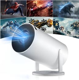 DYNA® Draagbare beamer - Beamer - Projector - Mini Beamer - Wit - 10cm x 10cm x 17cm — thumbnail 1