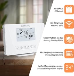 Draadloze Programmeerbare Thermostaat Set met Ontvanger voor CV-ketel en Elektrische Verwarming — thumbnail 3
