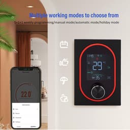Slimme Thermostaat - Verwarming Thermostaat - Water Verwarmen - WiFi Bediening - 5-35℃ - Zwart — thumbnail 5