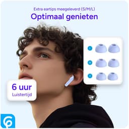 SBG Draadloze Oordopjes - Noise Cancelling - Headset - Bluetooth 5.4 - Earbuds oplaadcase - LED Display - Met Microfoon - Extra dopjes - Lichtblauw — thumbnail 4