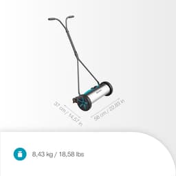 Kooimesmaaier - Handgrasmaaier - Engels Gazon Maaien - Wrijvingsloze Technologie - 40 cm Maaibreedte - Grijs — thumbnail 3