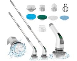 VH Supplies®Schrobmachine - Poetsmachine - Schrobzuigmachine - Incl. 7 Borstelkoppen