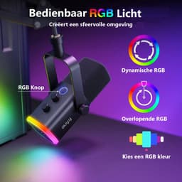 FIFINE Streaming Pack - AM8T + D6 + XLR - Complete Streaming & Podcast Set - 15 LCD Toetsen - PC, PS4, PS5, Mac - Gaming, Streaming & Content Creatie - Zwart — thumbnail 4