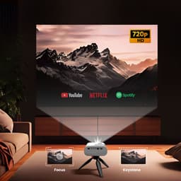 Hoco, Android HD-videoprojector 720p WiFi Bluetooth HDMI met streaming-apps, Wit — thumbnail 3