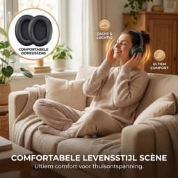 Oorkussens geschikt voor Sony WH-1000XM4 Oortelefoon Kussenhoes Oorbeschermers - Earpads vervanging - Zwart — thumbnail 2