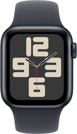Apple Watch SE 2024 - Smartwatch - GPS + Cellular - 40mm - Midnight Aluminium Case - Midnight Sport Band - S/M — thumbnail 3