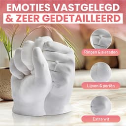 Familie Gipshandenset - 3D Gipsafdruk Set - Handafdrukset - Hand Casting Kit voor Gips Handen Maken - DIY - Handgietset - 3D Afdrukken Gieten — thumbnail 3