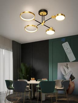 Moderne Dimmerbare LED Plafondlamp met Afstandsbediening - Geschikt voor Woonkamer en Slaapkamer — thumbnail 2