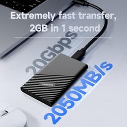 4TB Externe SSD - 2000MB/s USB 3.2 Gen2x2 - Draagbare Harde Schijf voor Desktop en Laptop — thumbnail 4