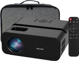 Auronic Beamer 10.000 Lumen - WiFi Projector - 1080P Full HD Streamen vanaf je telefoon - Smart Mini Beamer - HDMI-kabel - Afstandsbediening - Zwart — thumbnail 1
