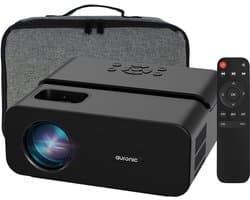 Auronic Beamer 10.000 Lumen - WiFi Projector - 1080P Full HD Streamen vanaf je telefoon - Smart Mini Beamer - HDMI-kabel - Afstandsbediening - Zwart