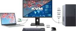 JAPANNEXT Monitor - Full HD USB-C Monitor - 22 inch - USB-C 65w - KVM — thumbnail 4