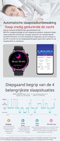 DrPhone ChronaX3 Smartwatch – ECG – Hartslag, SpO₂ - Temperatuur - 158 Sportmodi - Bluetooth Bellen - 1.41” HD - Zwart — thumbnail 5