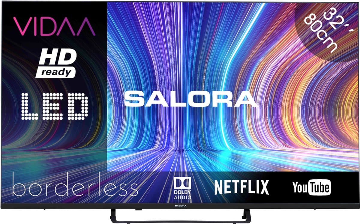Salora 32HV210 HD LED televisie met VIDAA Smart TV — afbeelding 1