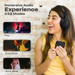 PowerLocus P19 Bluetooth Koptelefoon - Koptelefoon Draadloos - tot 70 Uur Speeltijd en met Aux Kabel - Over Ear Hoofdtelefoon - 3 EQ-Modi - Met Draagtas – Zwart — thumbnail 4