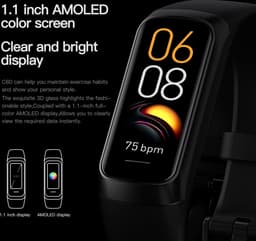 DrPhone ActiFit - 1.1'' AMOLED Scherm - Extra Lichte Activiteiten Tracker - Horloge met 25 Sportmodi - Zilver — thumbnail 2