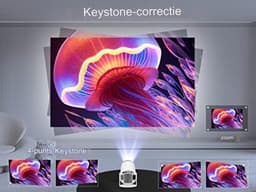 Mini beamer inclusief 84inch scherm - Mini projector - Mini beamer smartphone - Mini beamer met wifi en bluetooth. — thumbnail 4
