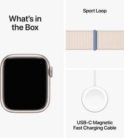 Apple Watch Series 9 - 41mm - Case with Starlight Sport Loop - Sterrenlicht Aluminium — thumbnail 4