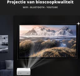 Beamer - Streamen Vanaf Je Telefoon Met Wifi - Mini Projector - HDMI - Youtube - Ingebouwde Speaker - Full HD - IOS & Android - 1280 x 720 — thumbnail 2