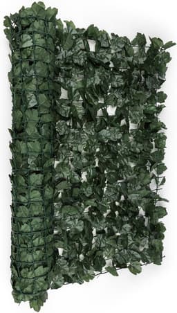 blumfeldt Fency Dark Ivy - privacyscherm , windscherm , geluidsisolatie , 300x150 cm , klimopbladeren , hoge opaciteit , geplastificeerd gaas , maaswijdte 6x6 cm , groen flexbinder , donkergroen - 100 cm 2 kg — thumbnail 1