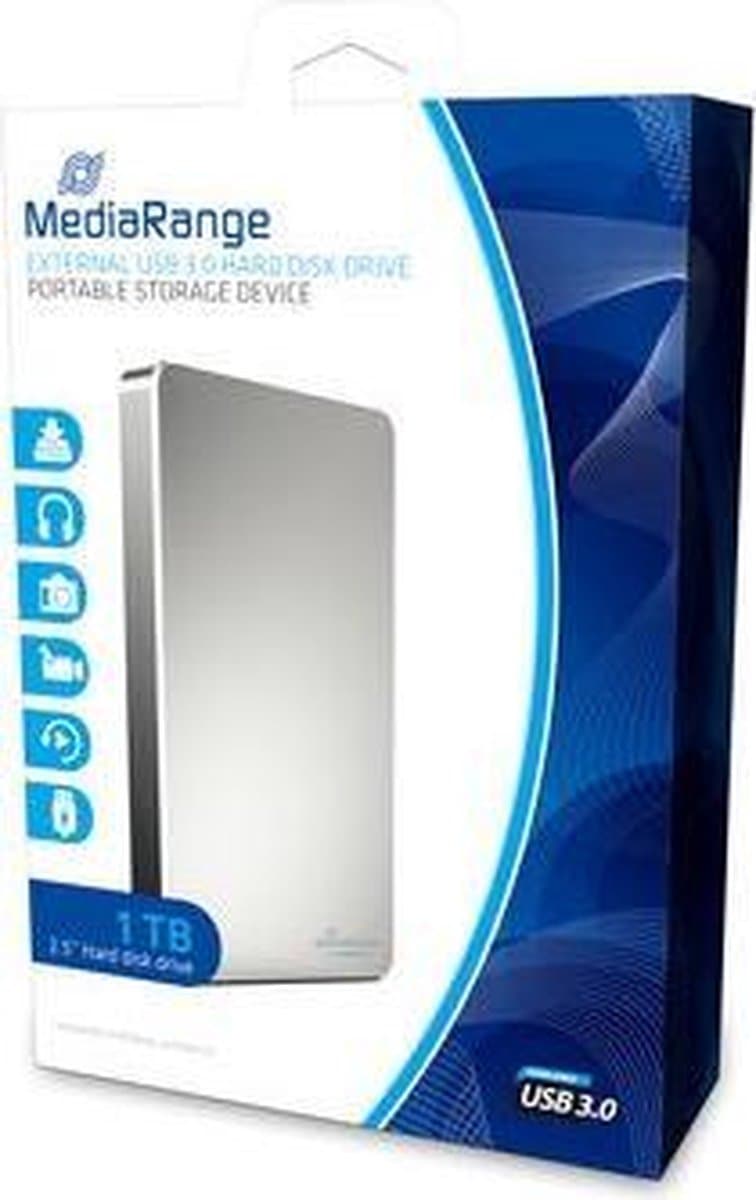 MediaRange Externe USB 3.0 harde schijf 1TB — afbeelding 1