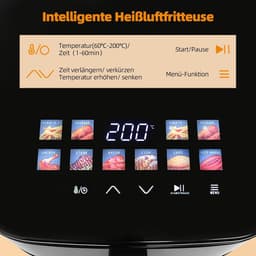 zonder olie, 4,5 l, zwart — thumbnail 2