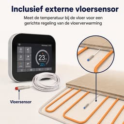 DrPhone ThermoSense MC6 Wifi Thermostaat voor Elektrische Vloerverwarming – Touchscreen – Compatibel met Amazon Alexa – Wit — thumbnail 5