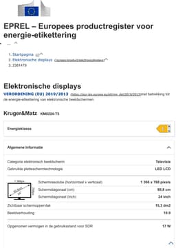 Kruger&Matz - 24" HD Televisie - DVB-T2 - H.265 HEVC — thumbnail 2