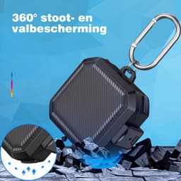 YONO Hoesje geschikt voor Samsung Galaxy Buds 4 / 4 Pro - Beschermhoes met Vergrendeling - Hard Case - Schokbestendig - Karabijnhaak - Zwart — thumbnail 5