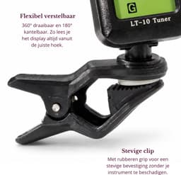 Lintage Guitars LT-1 Stemapparaat – Digitale Gitaar stemmer Tuner – Chromatisch – Clip-On – Gitaar, Basgitaar, Viool, Ukulele & Banjo — thumbnail 3