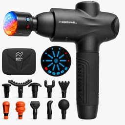 Northwall Massage Gun Elite inclusief Infrarood massagekop - Massage Pistool Inclusief Koffer en 7 Opzetstukken - Krachtig en Draadloos Sport en Relax Massage Apparaat — thumbnail 1