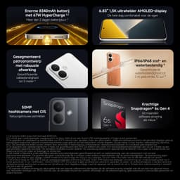 Xiaomi POCO X8 - 8GB RAM - 256GB - Orange - Enorme 8340mAh batterij met 67W HyperCharge - 6.83" 1,5K ultrahelder AMOLED-display - Gesegmenteerd patroonontwerp met robuuste afwerking — thumbnail 5
