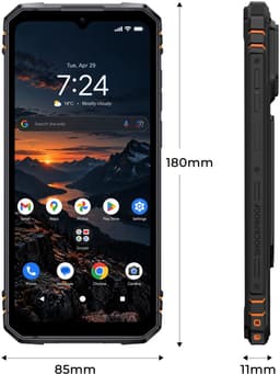 HOTWAV T8 Rugged Smartphone 4G – Android 16 – 12GB+128GB – 120Hz Display – 6200mAh Batterij – IP68/IP69K – Campinglamp, NFC, Vingerafdruk, Gezichtsontgrendeling — thumbnail 4