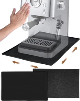 48 x 30 cm onderlegger voor koffiezetapparaat, siliconen mat, volautomatische mat met rand voor De Longhi Magnifica Philips LatteGo Krups Siemens EQ6 siliconen onderlegger Coffee Mat (zwart) — thumbnail 1