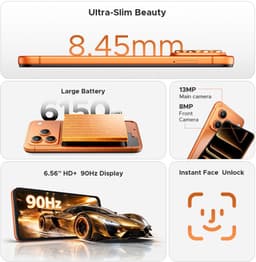 DOOGEE Note 57 Lite Smartphone - 6,56" - Android 16 - 12GB(3+9) RAM - 32GB ROM - 6150 mAh - Lichtgewicht 195 g - Oranje — thumbnail 5