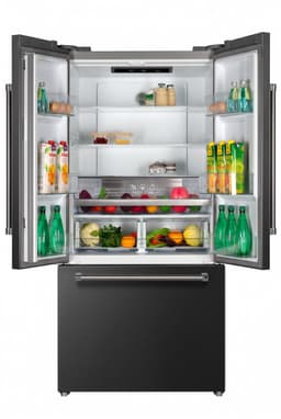 Lincoln Prestige PRFD58FEIN - French Door Amerikaanse Koelkast - 178 cm hoog - 91.1 cm breed - 579L - Automatische IJsblokjesmachine met Wateraansluiting - Total No-Frost - Zwart RVS / Inox — thumbnail 5